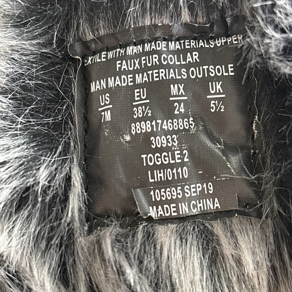 Athletech Snow Boots Size 7 Heavy Duty Boots Faux Fur Collar